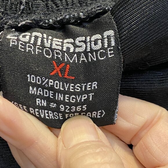 CONVERSION PERFORMANCE -- Workout Shorts, Large Man's, Black/Red Trim, Elastic - Picture 8 of 9